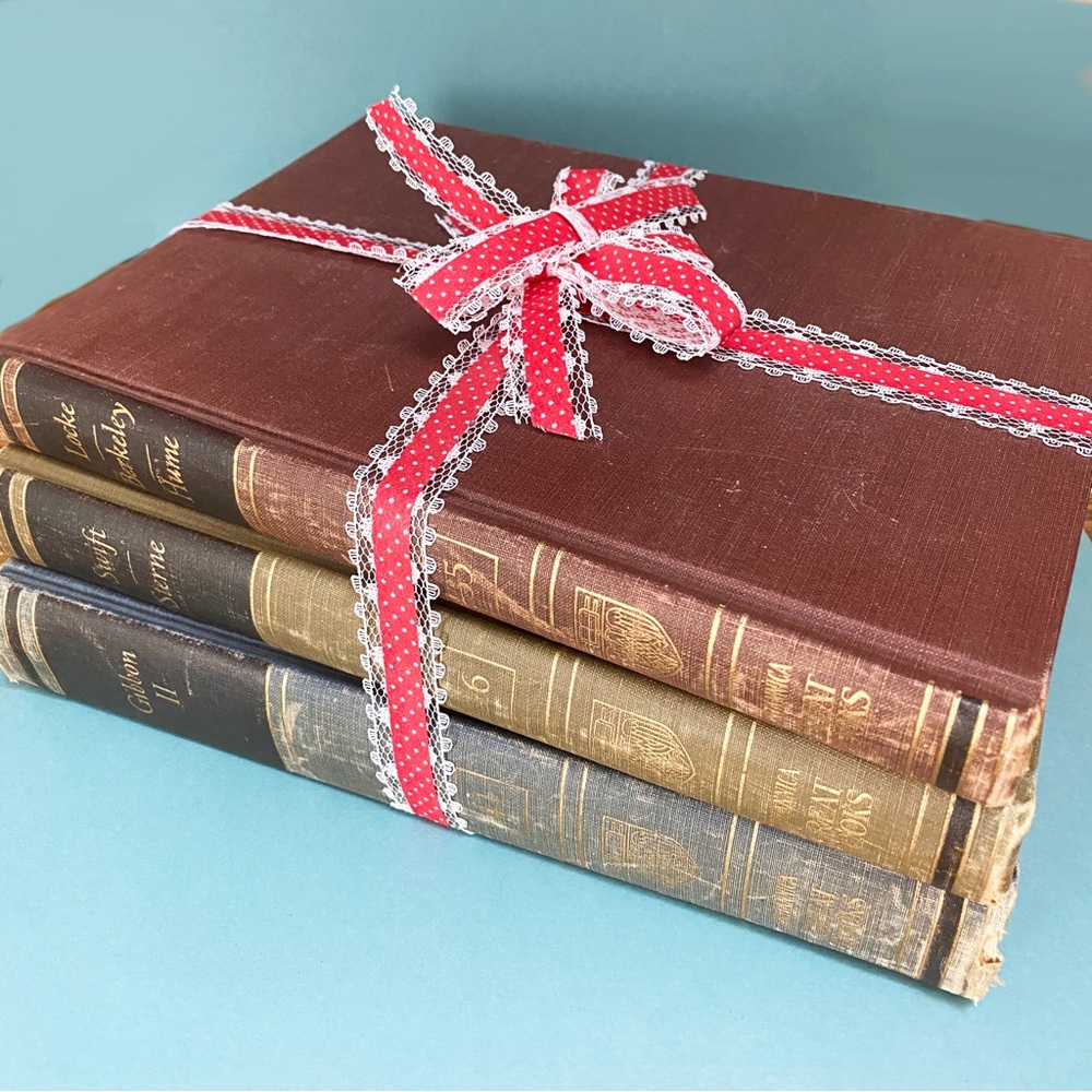 Vintage Brittanica Great Books - Home Decor - Vintage Decor - Book Decor